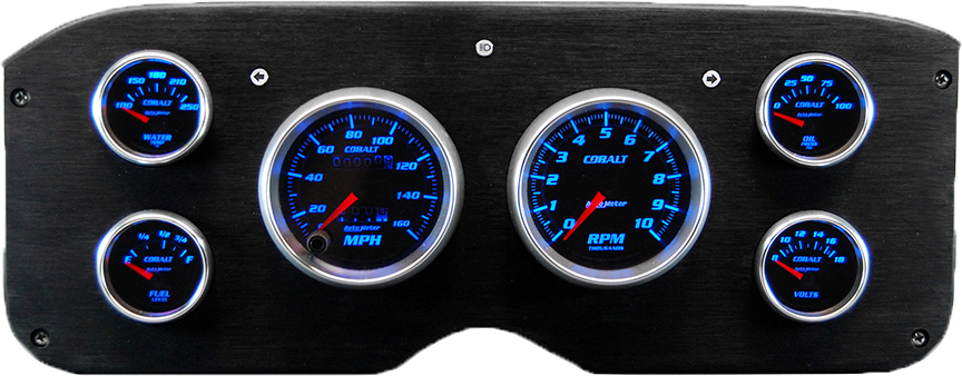 1955-1959 GMC Truck Aluminum Gauge Panel w/ Auto Meter Cobalt Gauges - Image 2