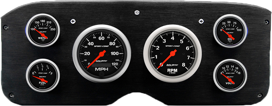 1955-1959 GMC Truck Billet Aluminum Gauge Panel w/ Sport-Comp gauges