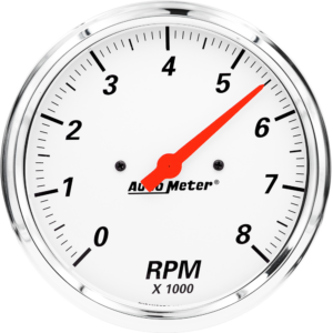 1399 Auto Meter Arctic White 5" In-Dash 8,000 Tachometer