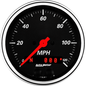 1449 Auto Meter Designer Black 3 3/8" GPS Speedometer (120 MPH)