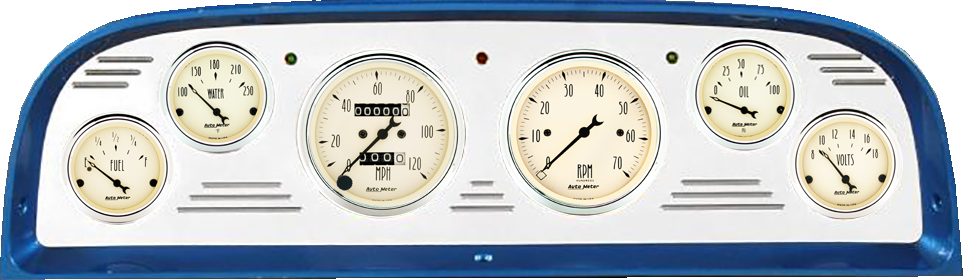 1960-1963 Chevy Truck Billet Aluminum Gauge Panel w/ Auto Meter Street Rod series gauges - Image 3