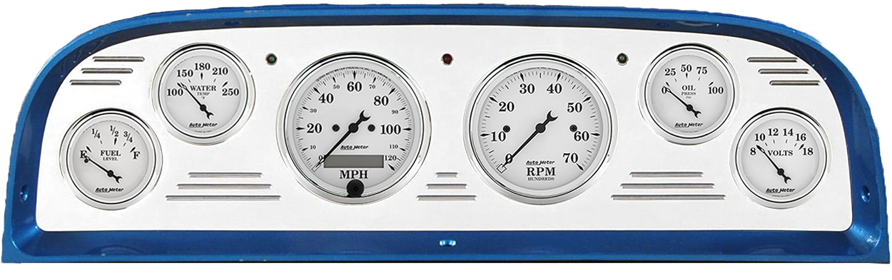 1960-1963 Chevy Truck Billet Aluminum Gauge Panel w/ Auto Meter Street Rod series gauges - Image 4