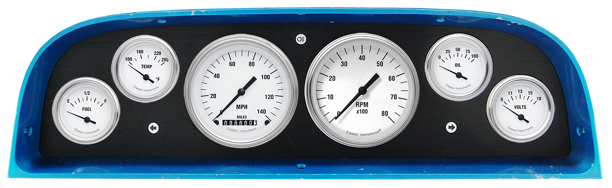 1960-1963 Chevy Truck Billet Aluminum 6 Gauge Panel w/ Classic Instruments Gauges - Image 6