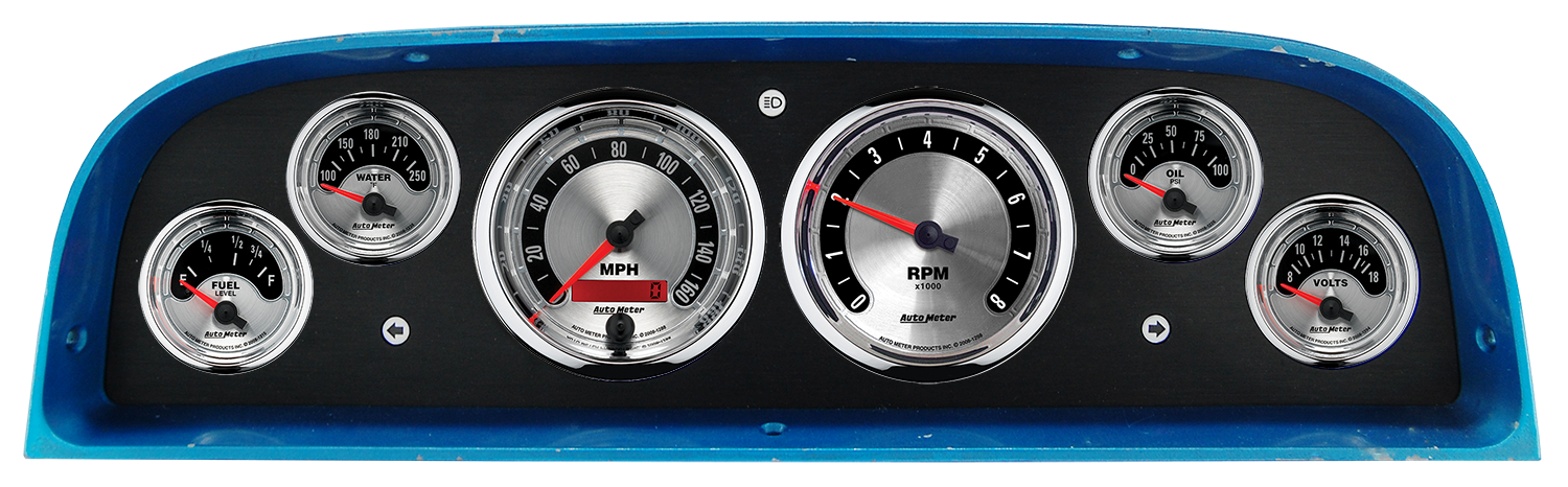 1960-1963 Chevy Truck Aluminum Dash Insert w/ Auto Meter American Muscle Gauges