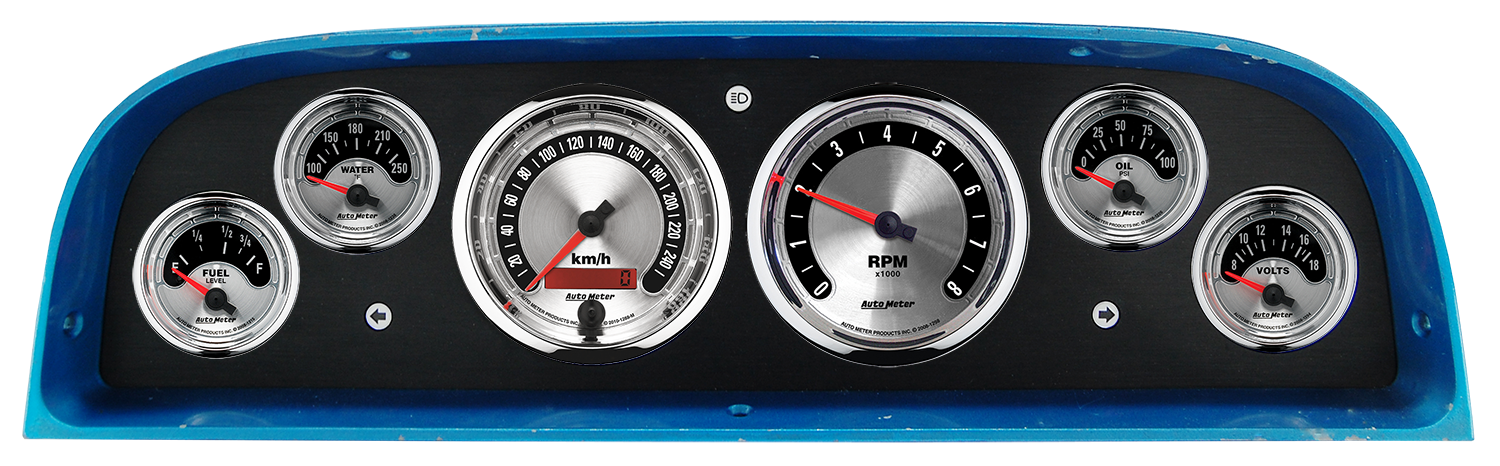 1960-1963 Chevy Truck Aluminum Dash Insert w/ Auto Meter American Muscle Gauges - Image 2
