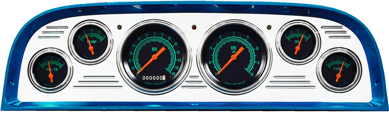 1960-1963 Chevy Truck Billet Aluminum 6 Gauge Panel w/ Classic Instruments Gauges
