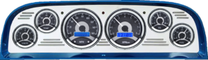 1960-1963 Chevy Truck Billet Aluminum Gauge Panel w/ Dakota Digital VHX Black Alloy Gauges