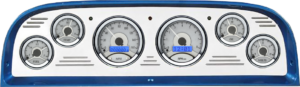 1960-1963 Chevy Truck Aluminum Gauge Panel w/ Dakota Digital VHX Silver Alloy Gauges