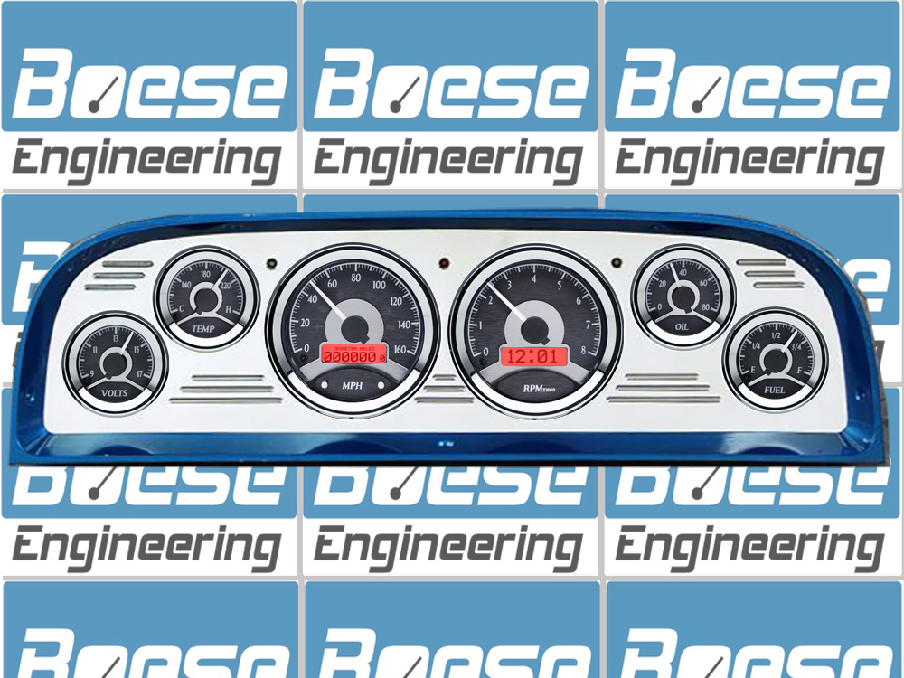 1960-1963 Chevy Truck Billet Aluminum Gauge Panel w/ Dakota Digital VHX Black Alloy Gauges - Image 5