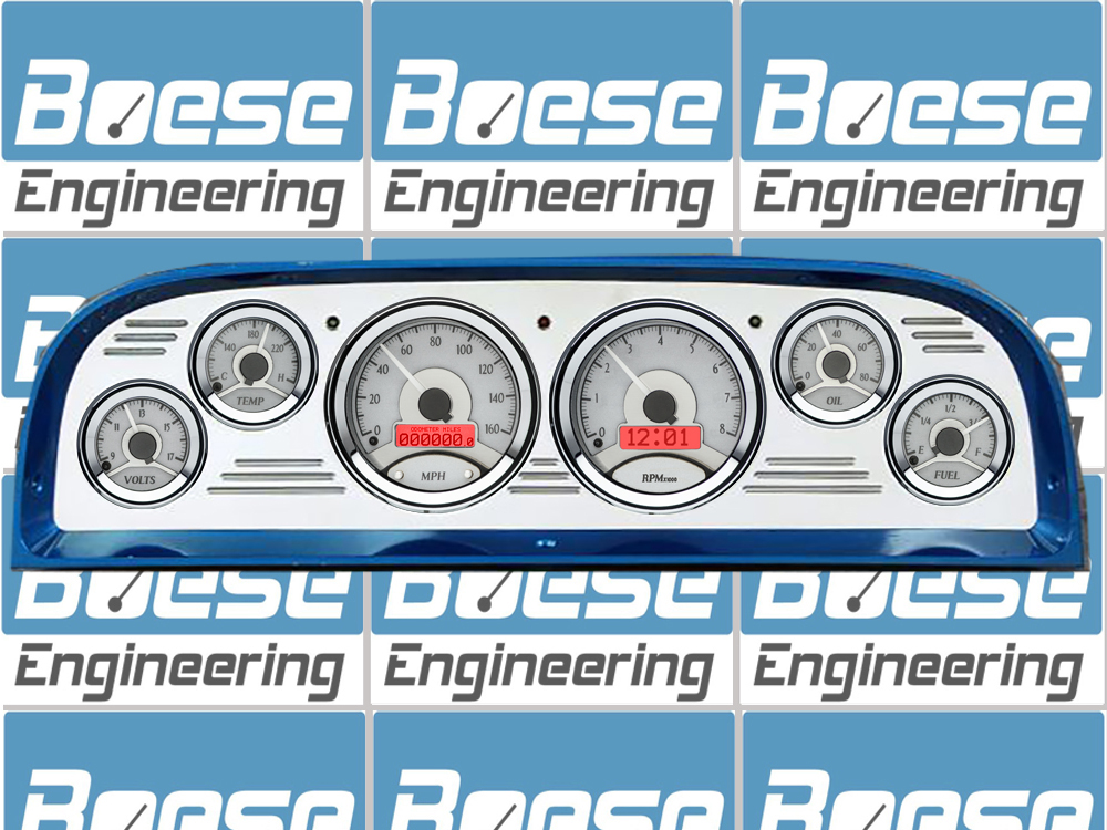 1960-1963 Chevy Truck Aluminum Gauge Panel w/ Dakota Digital VHX Silver Alloy Gauges - Image 5