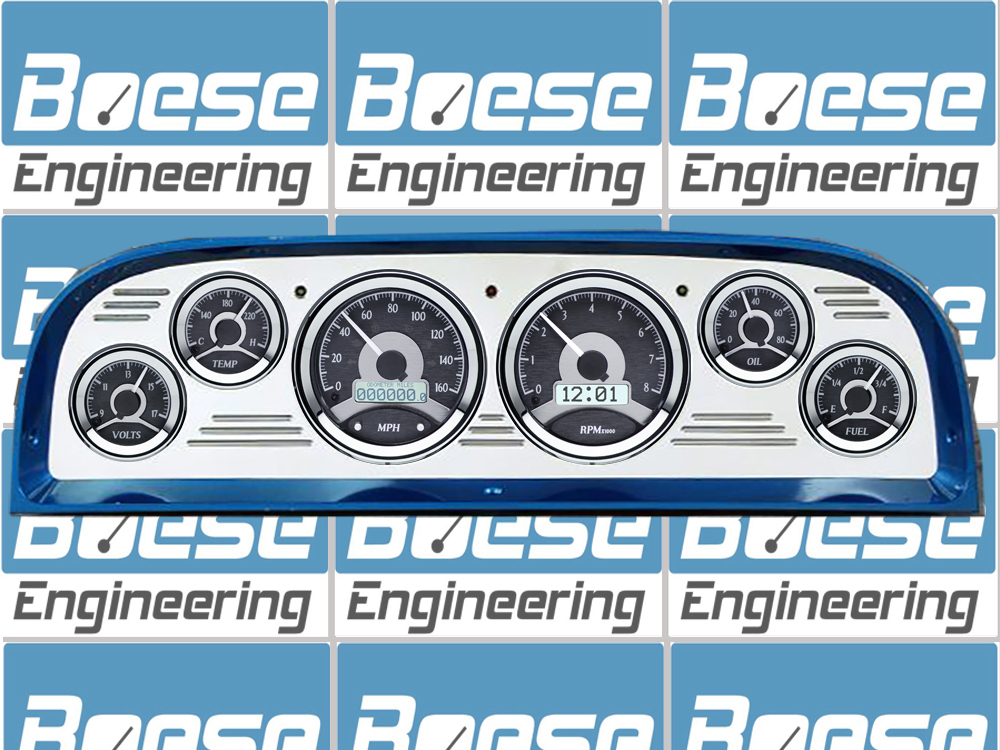 1960-1963 Chevy Truck Billet Aluminum Gauge Panel w/ Dakota Digital VHX Black Alloy Gauges - Image 3
