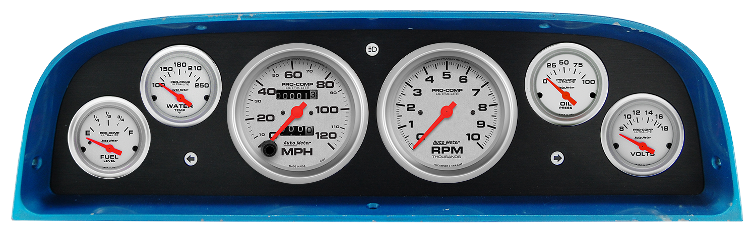 1960-1963 Chevy Truck Aluminum Gauge Panel w/ AutoMeter Ultra-Lite gauges - Image 5