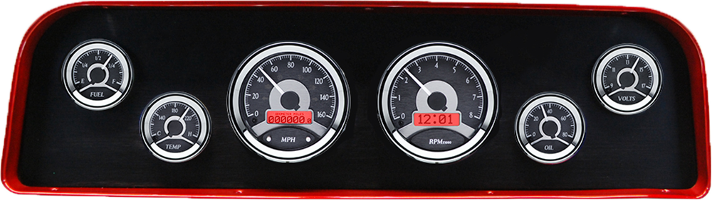 1960-1961 GMC Truck Billet Aluminum Gauge Panel w/ Dakota Digital VHX Black Alloy Gauges - Image 7