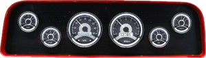1960-1961 GMC Truck Billet Aluminum Gauge Panel w/ Dakota Digital VHX Black Alloy Gauges