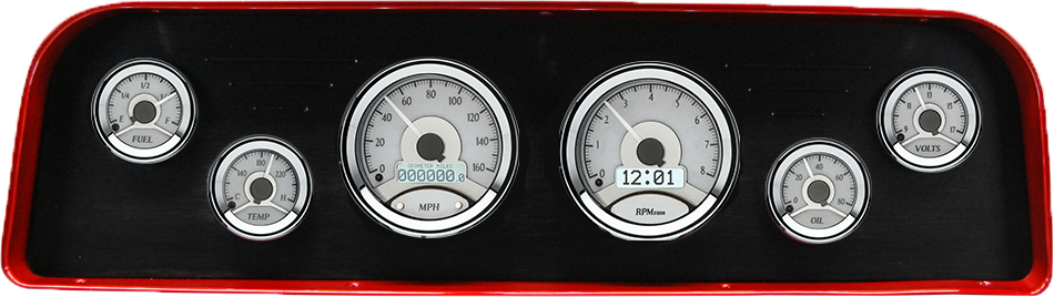 1960-1961 GMC Truck Billet Aluminum Gauge Panel w/ Dakota Digital VHX Silver Alloy Gauges - Image 7