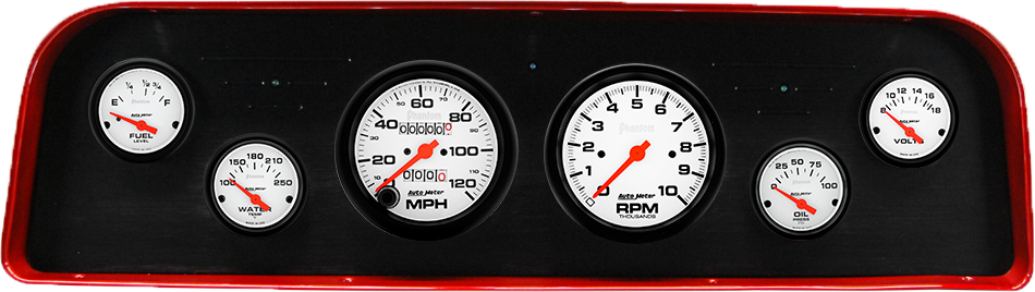 1960-1961 GMC Truck Billet Aluminum Gauge Panel w/ Auto Meter Phantom Gauges
