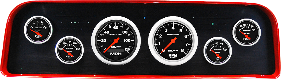 1960-1961 GMC Truck Billet Aluminum Gauge Panel w/ Sport-Comp gauges