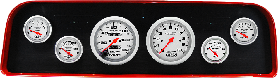 1960-1961 GMC Truck Billet Aluminum Gauge Panel w/ Ultra-Lite gauges
