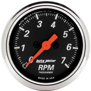 1477 Auto Meter Designer Black 2 1/16" In-Dash 7,000 RPM Tachometer
