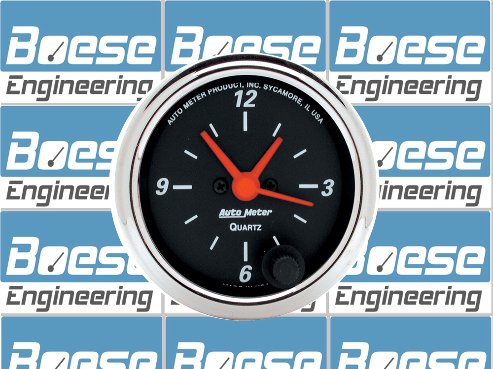 1940 Chevy Car Clock Inserts w/ Auto Meter Street Rod Series Clocks - Image 2