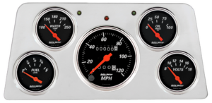 1960-1961 GMC Truck Billet Aluminum 5 Gauge Direct Fit Panel w/ Auto Meter Street Rod series gauges