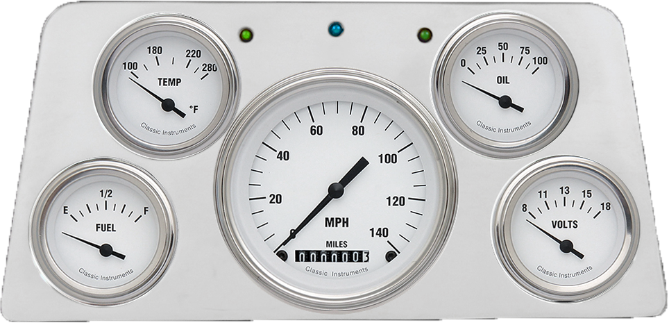 1960-1961 GMC Truck Billet Aluminum 5 Gauge Direct Fit Panel w/ Classic Instruments Gauges