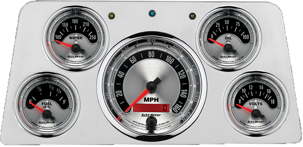 1960-1961 GMC Truck Aluminum 5 Gauge Panel w/ Auto Meter American Muscle Gauges