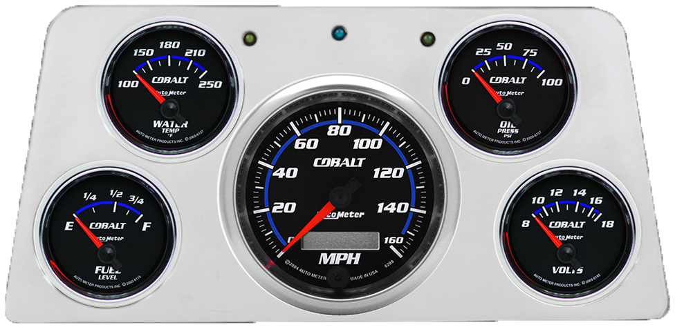1960-1961 GMC Truck Aluminum 5 Gauge Panel w/ Auto Meter Cobalt Gauges