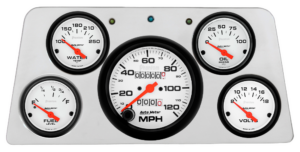 1960-1961 GMC Truck Billet Aluminum 5 Direct Fit Gauge Panel w/ Auto Meter Phantom gauges