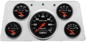 1960-1961 GMC Truck Billet Aluminum 5 Gauge Direct Fit Panel w/ Sport-Comp gauges