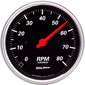 1490 Auto Meter Designer Black 3 3/8" In-Dash 8,000 RPM Tachometer