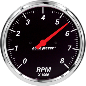 1499 Auto Meter Designer Black 5" In-Dash 8,000 RPM Tachometer