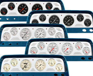 1964-1966 Chevy Truck Billet Aluminum Gauge Panel w/ Auto Meter Street Rod series gauges