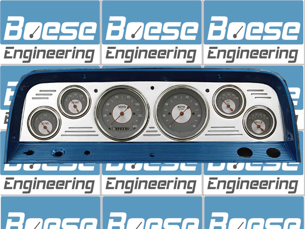 1964-1966 Chevy Truck Billet Aluminum 6 Gauge Panel w/ Classic Instruments Gauges - Image 3