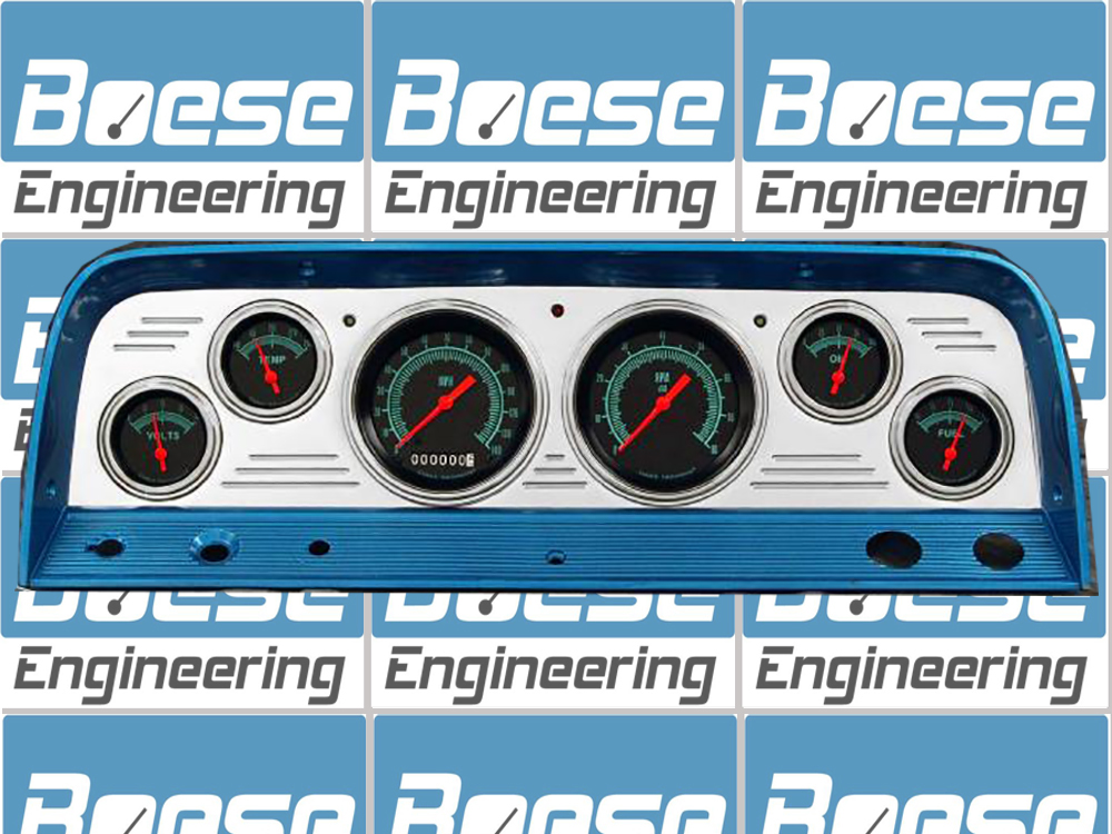 1964-1966 Chevy Truck Billet Aluminum 6 Gauge Panel w/ Classic Instruments Gauges - Image 2