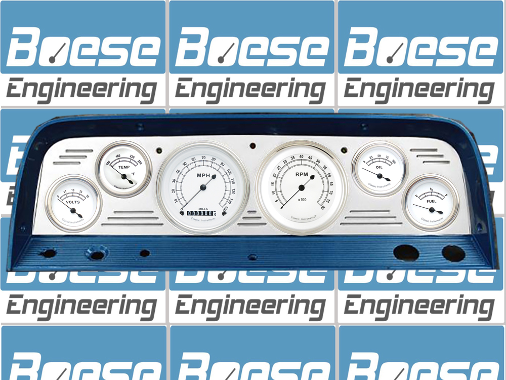 1964-1966 Chevy Truck Billet Aluminum 6 Gauge Panel w/ Classic Instruments Gauges - Image 4