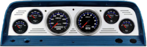 1964-1966 Chevy Truck Billet Aluminum Gauge Panel w/ Auto Meter Cobalt Gauges