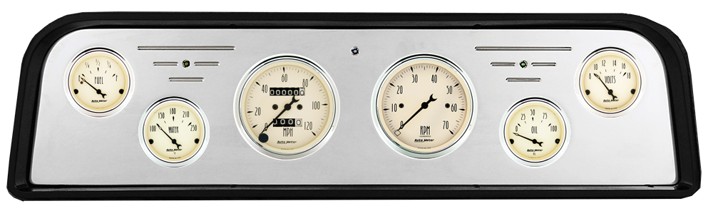 1960-1961 GMC Truck Billet Aluminum Gauge Panel w/ Auto Meter Street Rod series gauges - Image 3