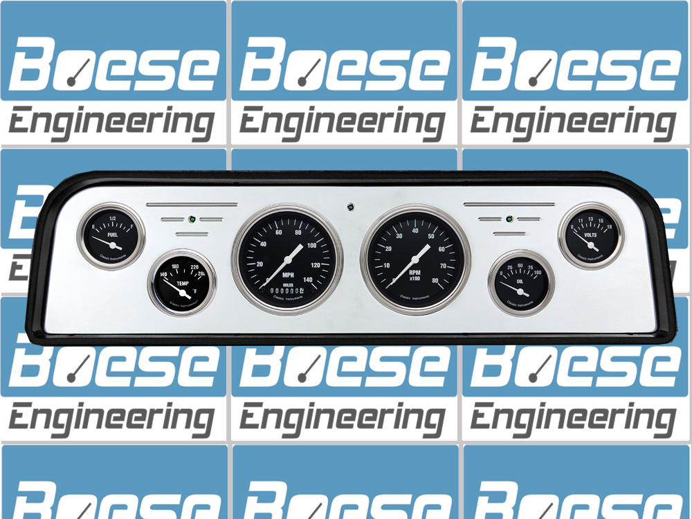 1960-1961 GMC Truck Billet Aluminum 6 Gauge Panel w/ Classic Instruments Gauges - Image 3