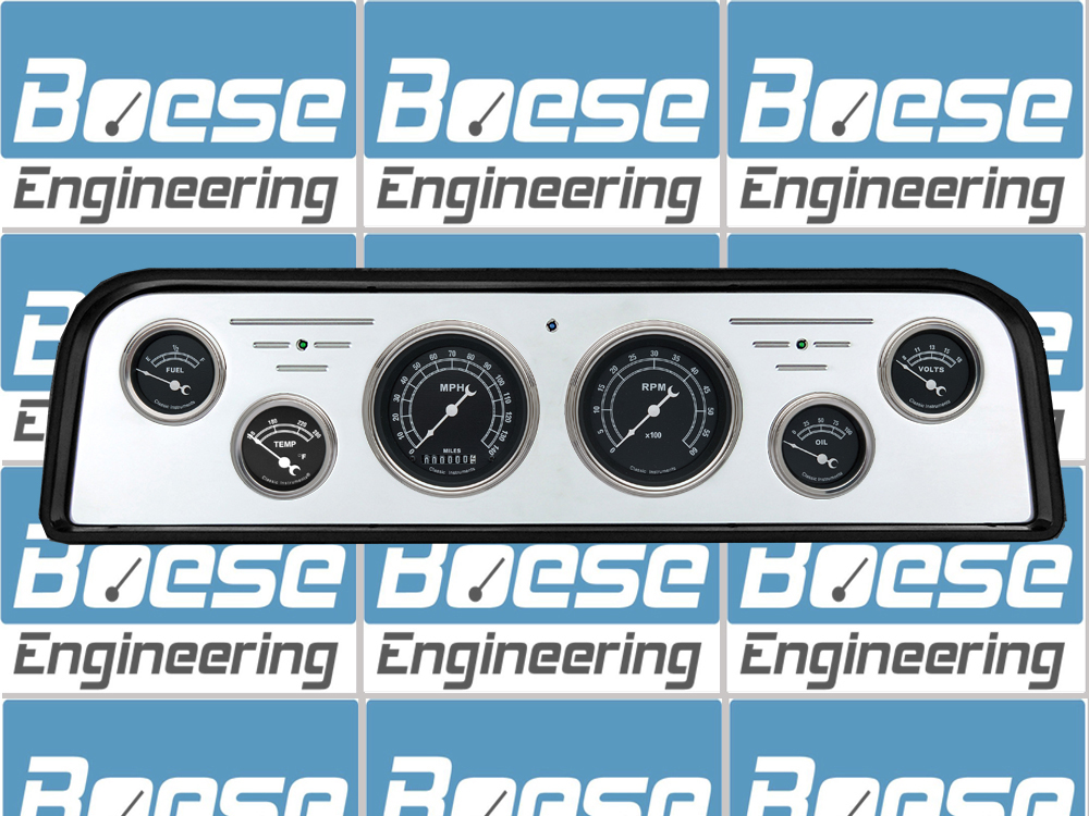 1960-1961 GMC Truck Billet Aluminum 6 Gauge Panel w/ Classic Instruments Gauges - Image 9