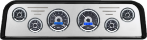 1962-1966 GMC Truck Billet Aluminum Gauge Panel w/ Dakota Digital VHX Black Alloy Gauges