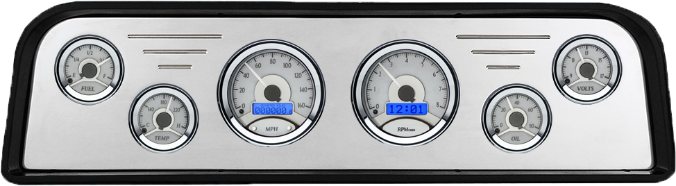 1962-1966 GMC Truck Billet Aluminum Gauge Panel w/ Dakota Digital VHX Silver Alloy Gauges - Image 2