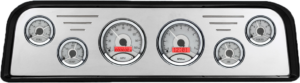 1962-1966 GMC Truck Billet Aluminum Gauge Panel w/ Dakota Digital VHX Silver Alloy Gauges