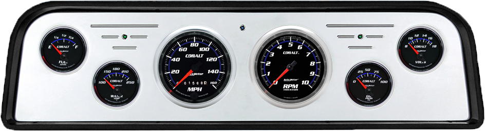 1962-1966 GMC Truck Aluminum Gauge Panel w/ Auto Meter Cobalt Gauges