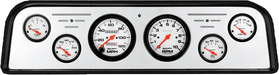 1962-1966 GMC Truck Billet Aluminum Gauge Panel w/ Auto Meter Phantom Gauges