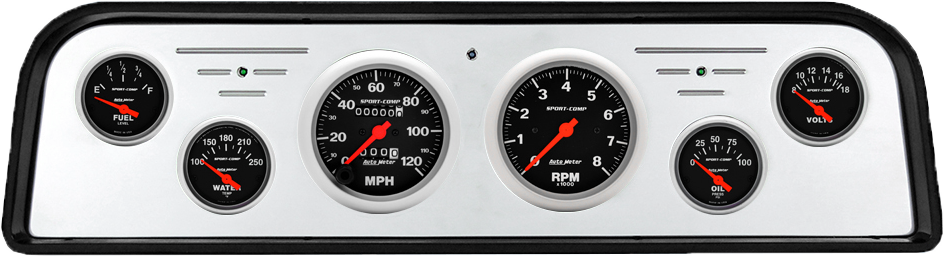 1962-1966 GMC Truck Billet Aluminum Gauge Panel w/ Sport-Comp gauges