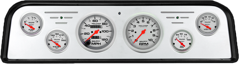 1962-1966 GMC Truck Billet Aluminum Gauge Panel w/ Ultra-Lite gauges