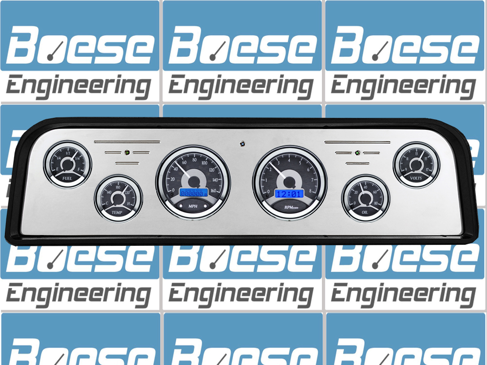 1960-1961 GMC Truck Billet Aluminum Gauge Panel w/ Dakota Digital VHX Black Alloy Gauges - Image 5
