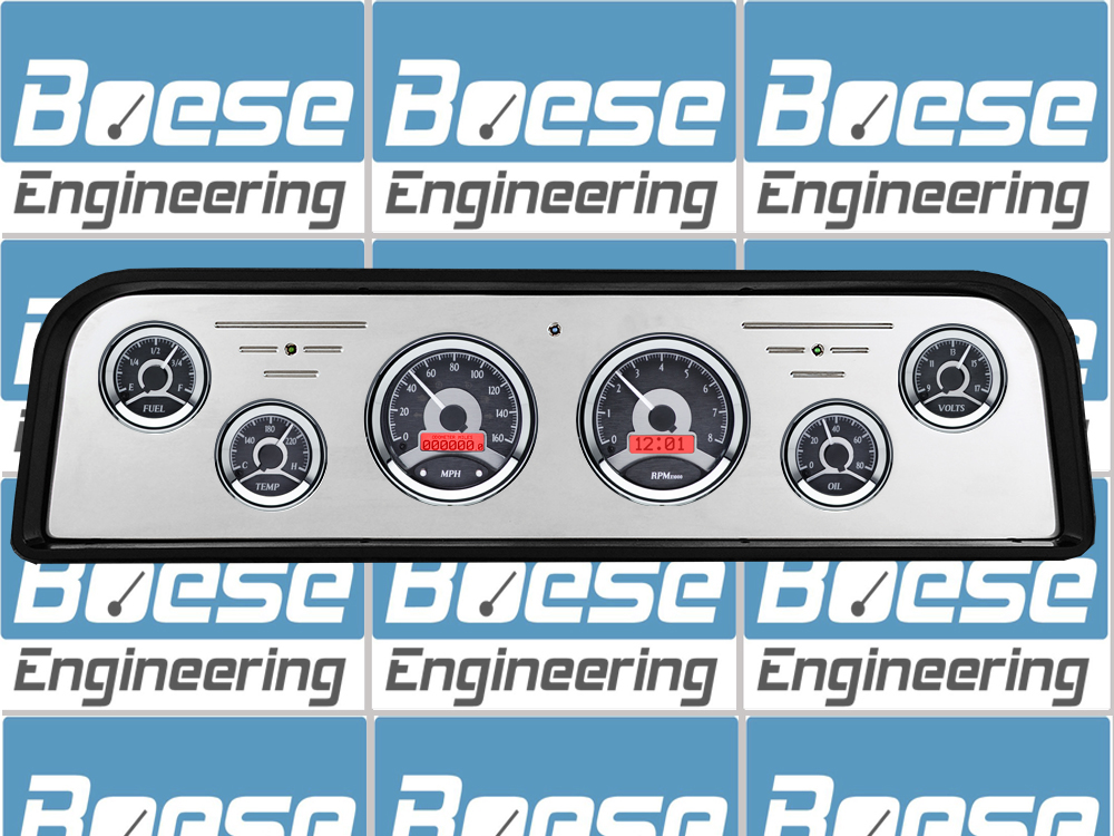 1960-1961 GMC Truck Billet Aluminum Gauge Panel w/ Dakota Digital VHX Black Alloy Gauges - Image 8