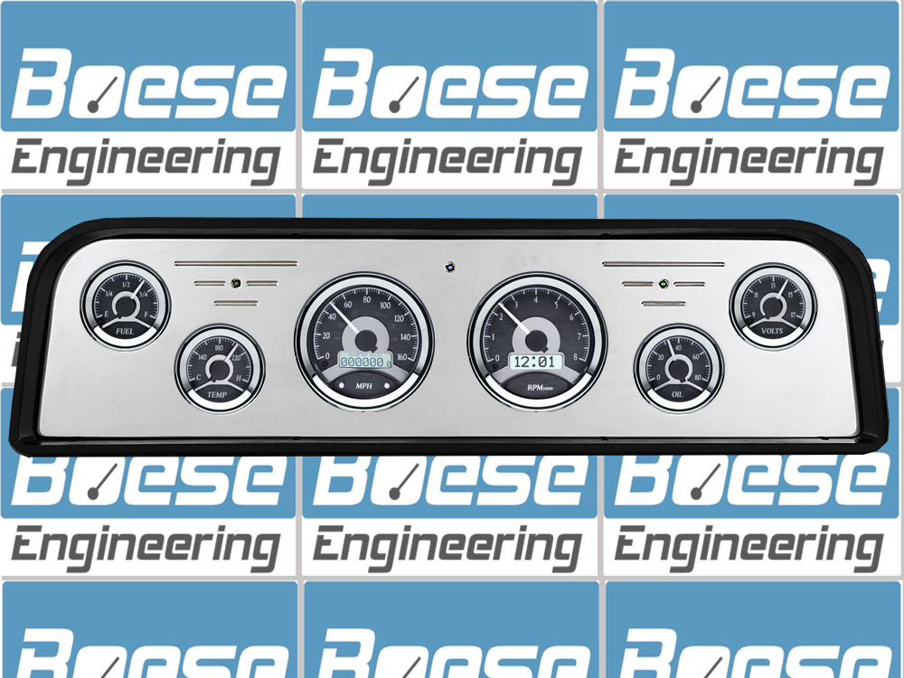 1960-1961 GMC Truck Billet Aluminum Gauge Panel w/ Dakota Digital VHX Black Alloy Gauges - Image 2